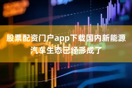 股票配资门户app下载国内新能源汽车生态已经形成了